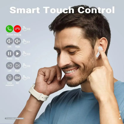 CrystalBeats BT30: Transparent TWS Bluetooth 5.3 Earbuds with Digital Display & Noise Canceling
